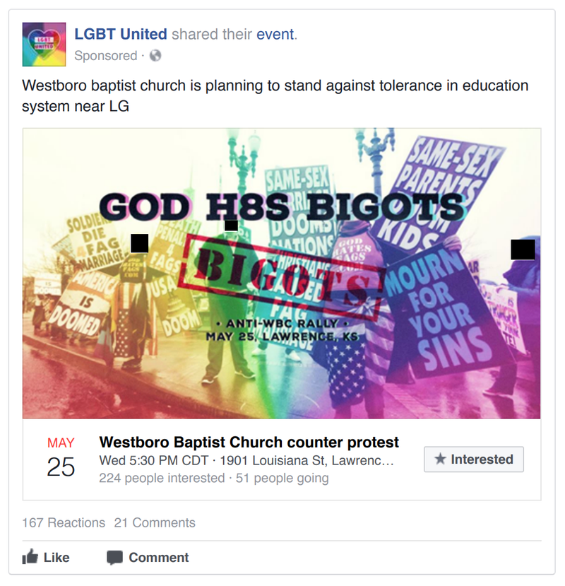 Illustration for article titled Here Are 14 Russian Ads That Ran on Facebook During The 2016 Election